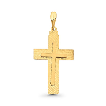 Yellow Gold 14K Real Religious Crucifix Charm Pendant 30mmX19mm 1.2grams